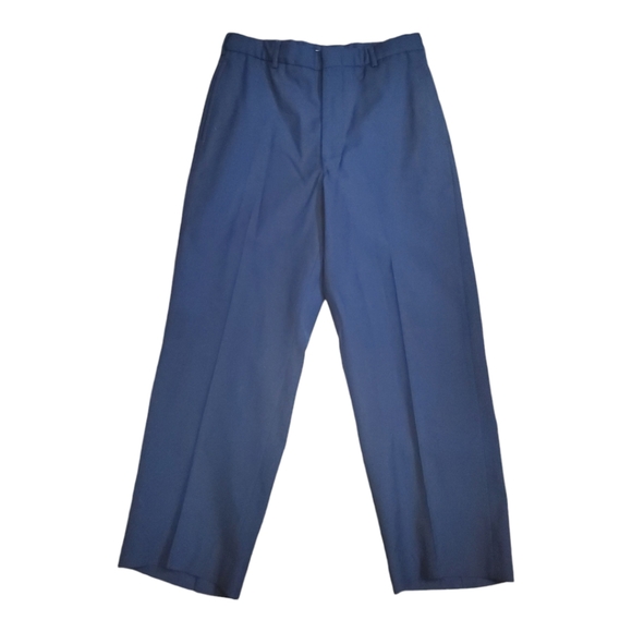 Defense Logistics Agency Military Pants Men's 32 R Blue Flat Front Navy - Picture 1 of 5